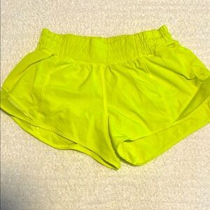 Women's Neon Yellow Shorts
